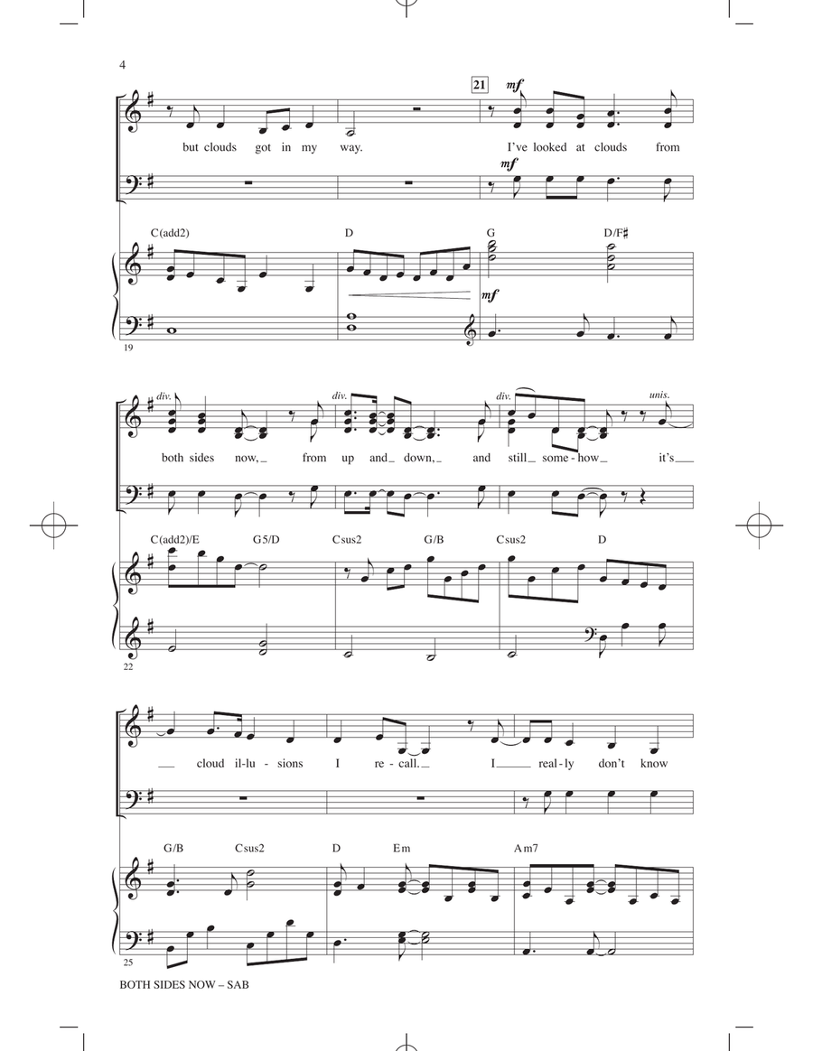 Both Sides Now (arr. Roger Emerson) 3-Part scores gallery preview page 3