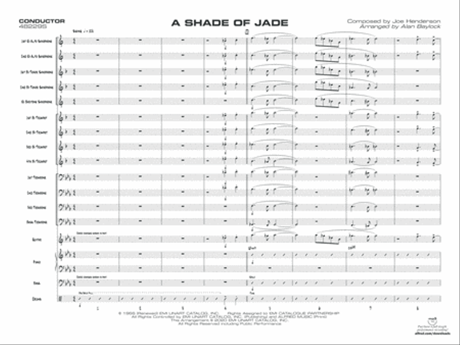 A Shade of Jade: Score Jazz Ensemble scores gallery preview page 3