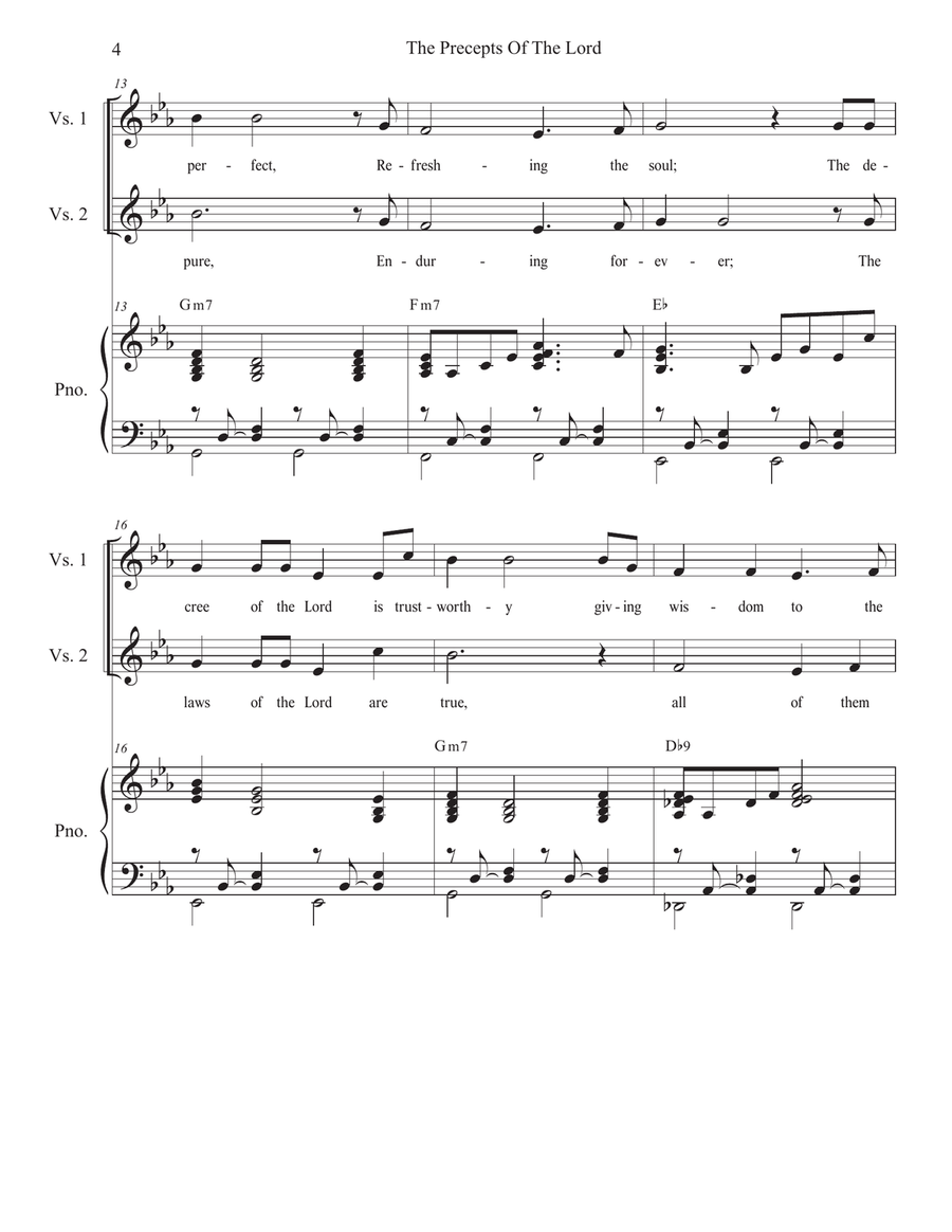 The Precepts Of The Lord (SATB) 4-Part scores gallery preview page 4