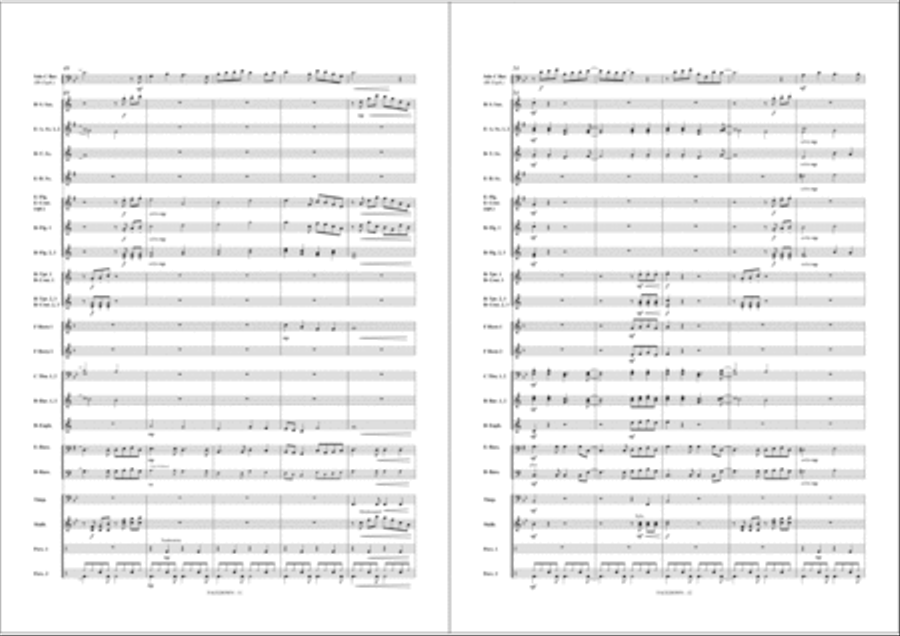Facedown Fanfare Band scores gallery preview page 8