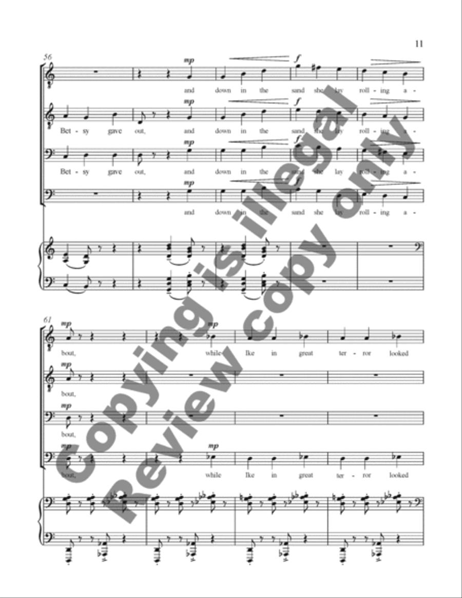 Sweet Betsy Sweet Betsy TTBB scores gallery preview page 30