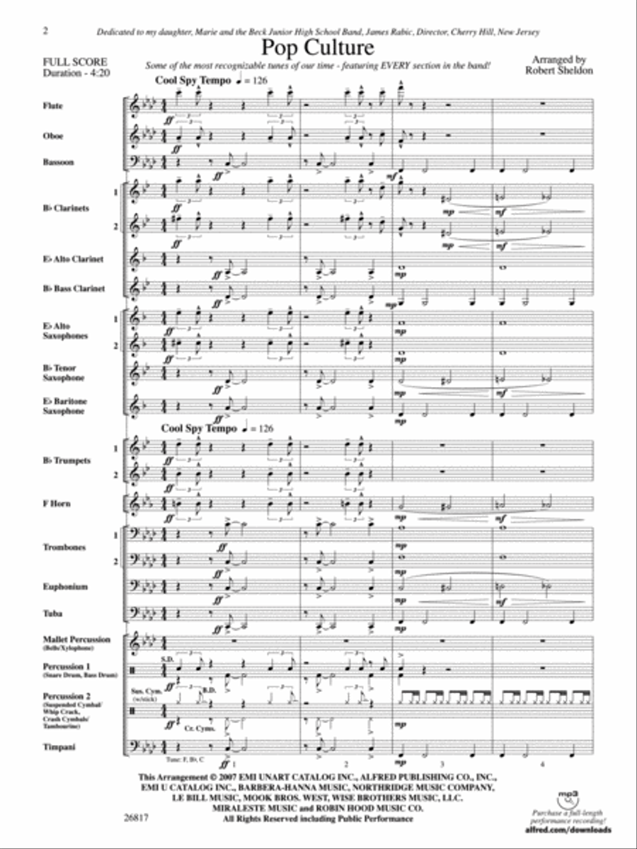 Pop Culture Concert Band scores gallery preview page 2