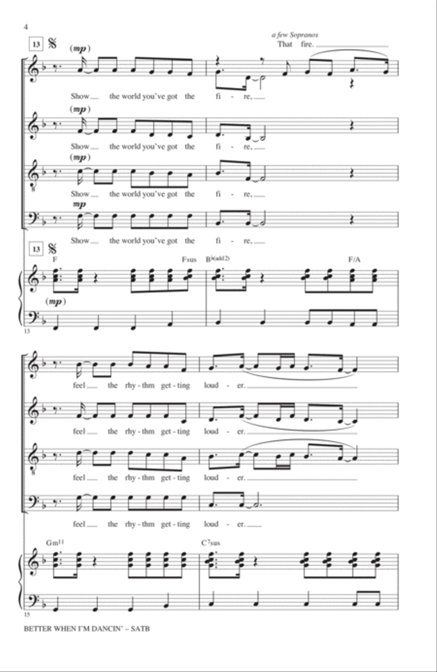 Better When I'm Dancin' 4-Part scores gallery preview page 3