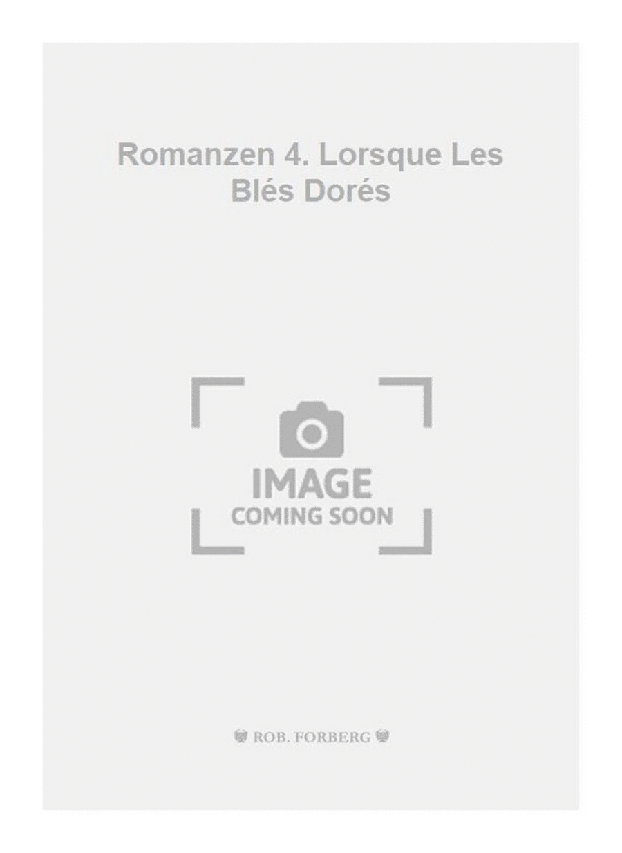 Romanzen 4. Lorsque Les Blés Dorés School and Community scores gallery preview page 1