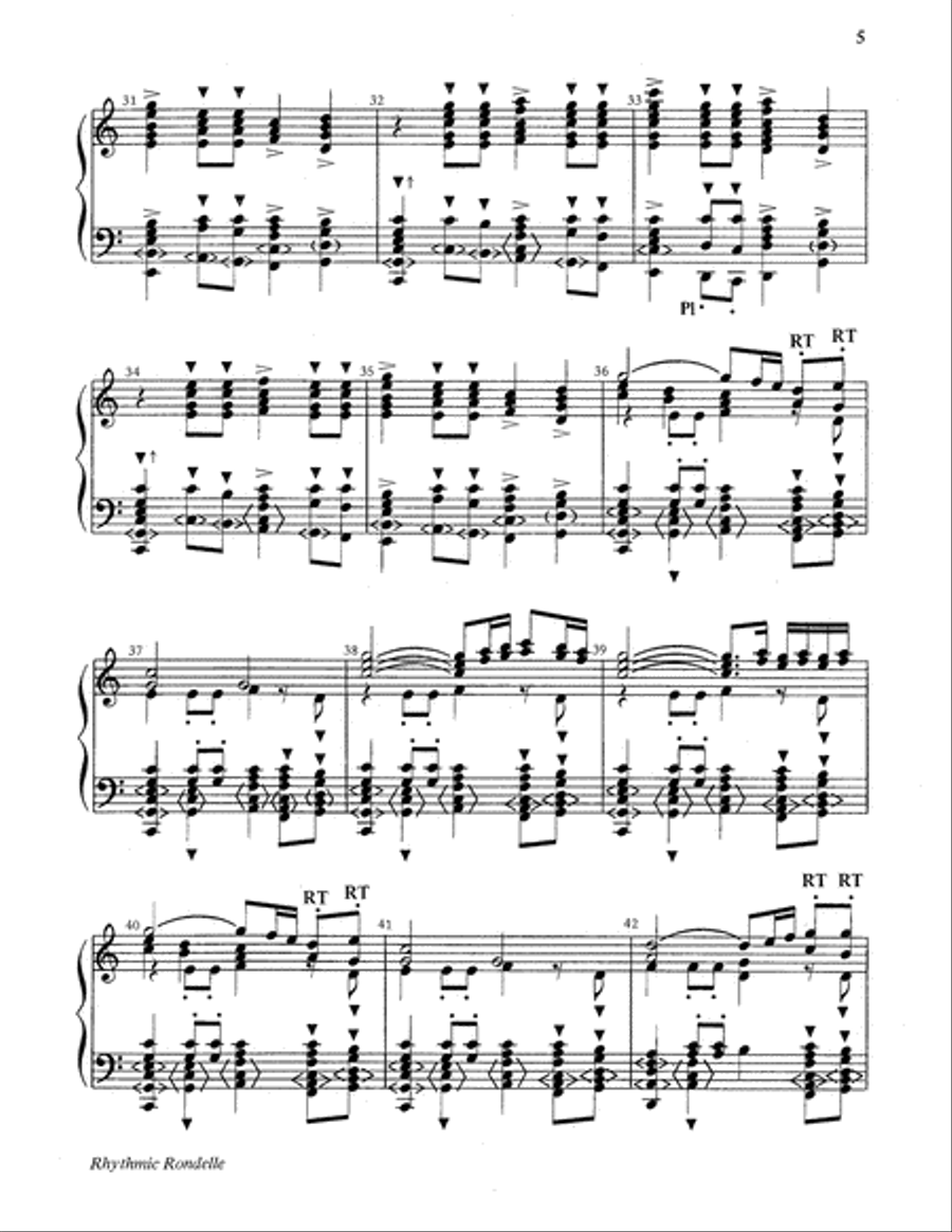 Rhythmic Rondelle-Digital Download Handbell Choir scores gallery preview page 5