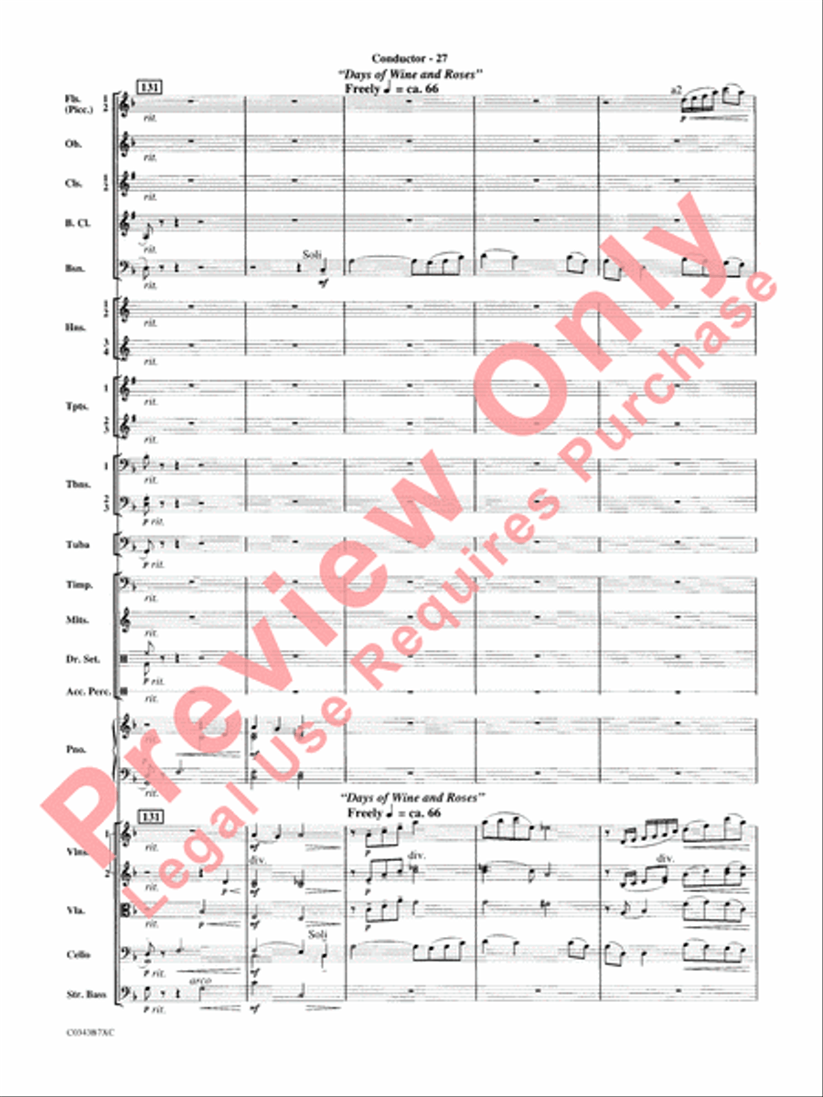 A Tribute to Henry Mancini Full Orchestra scores gallery preview page 30