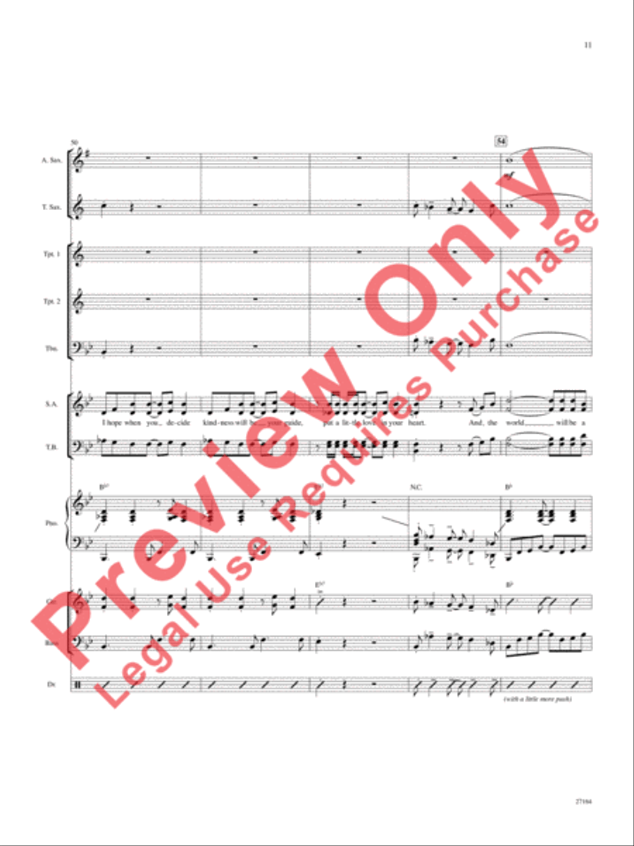 Put a Little Love in Your Heart Choir scores gallery preview page 12