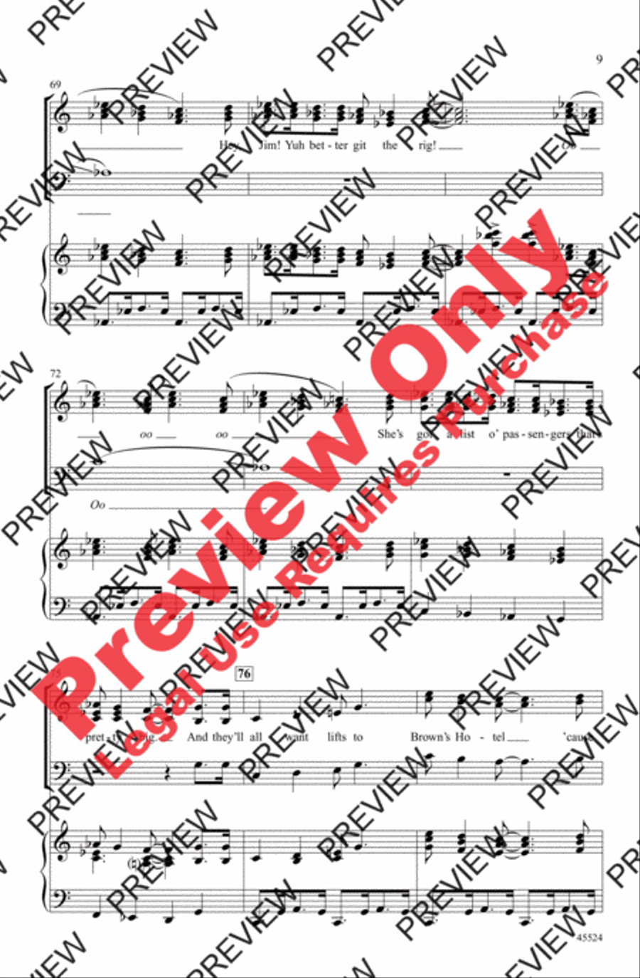 A Tribute to Judy Garland 3-Part scores gallery preview page 9