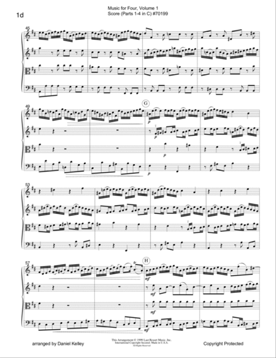 Music for Four, Volume 1 Score Large Ensemble scores gallery preview page 4