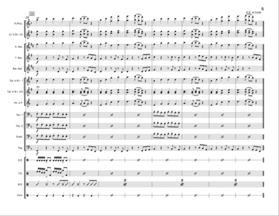 Hot To Go! Marching Band scores gallery preview page 5