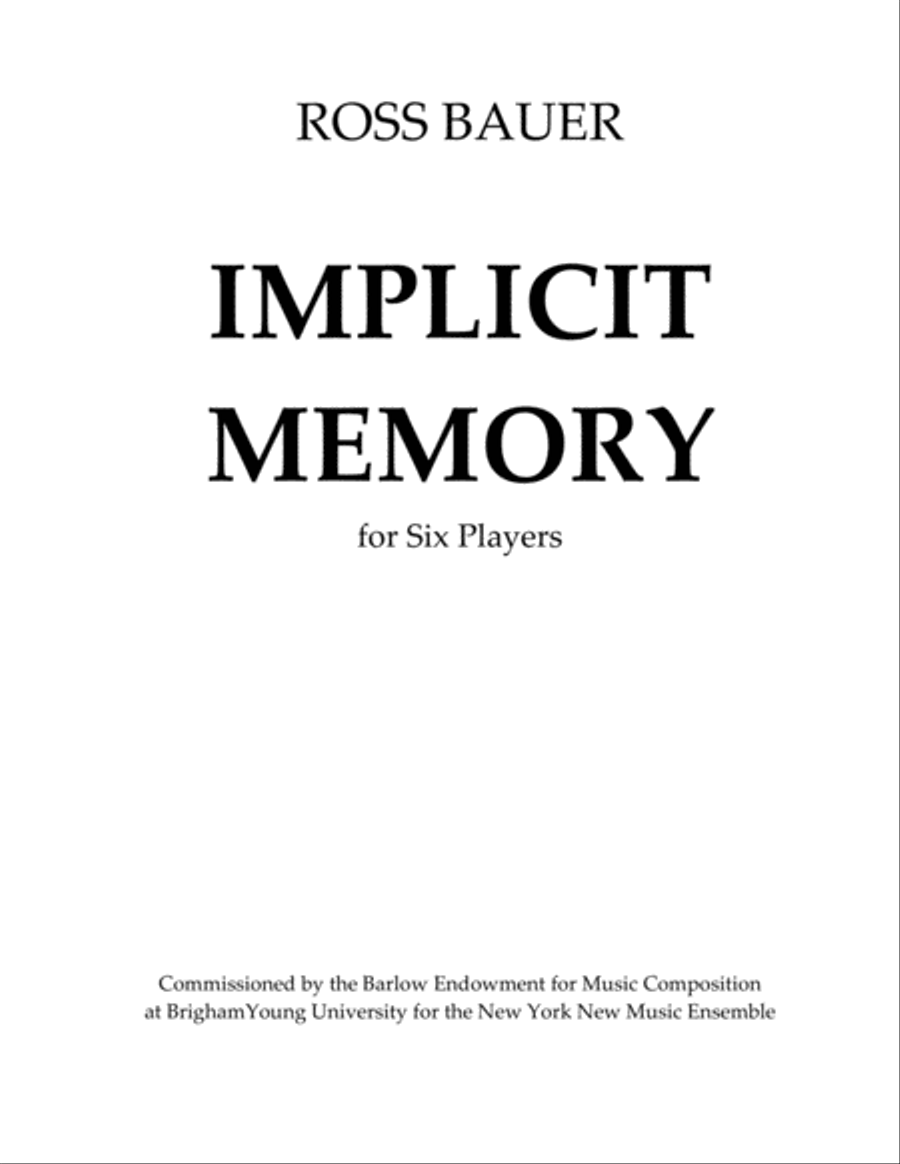 [Bauer] Implicit Memory Small Ensemble scores gallery preview page 3