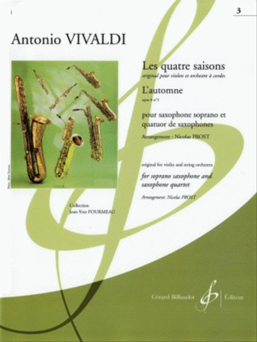 L'Automne (Autumn) Saxophone Quartet scores gallery preview page 1