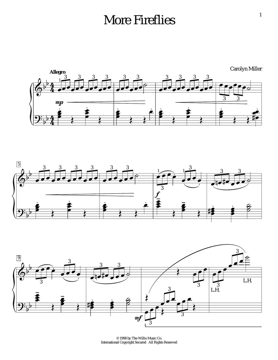 More Fireflies Piano Method scores gallery preview page 1