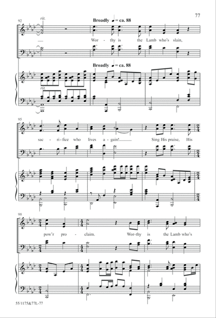 Behold the Lamb! 4-Part scores gallery preview page 78