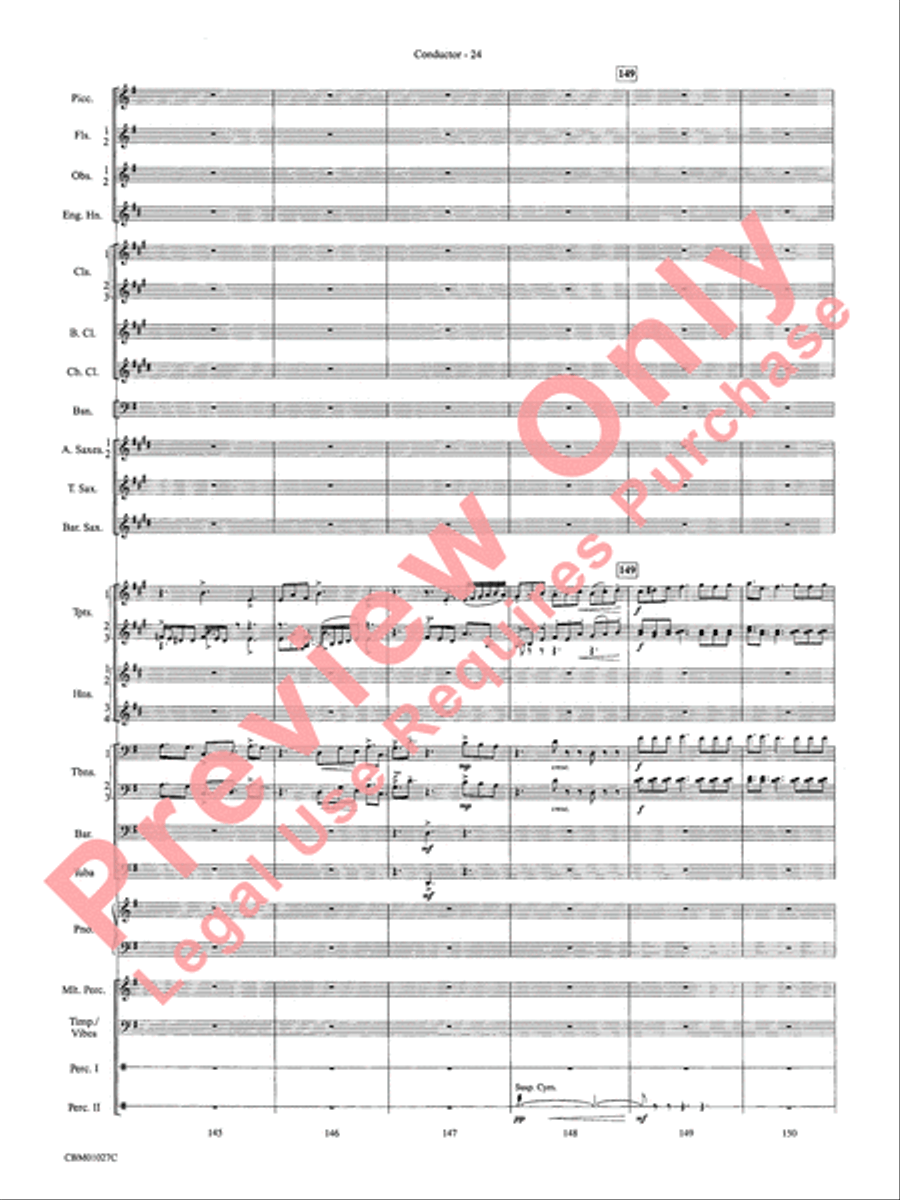 Harry Potter Symphonic Suite Concert Band scores gallery preview page 27