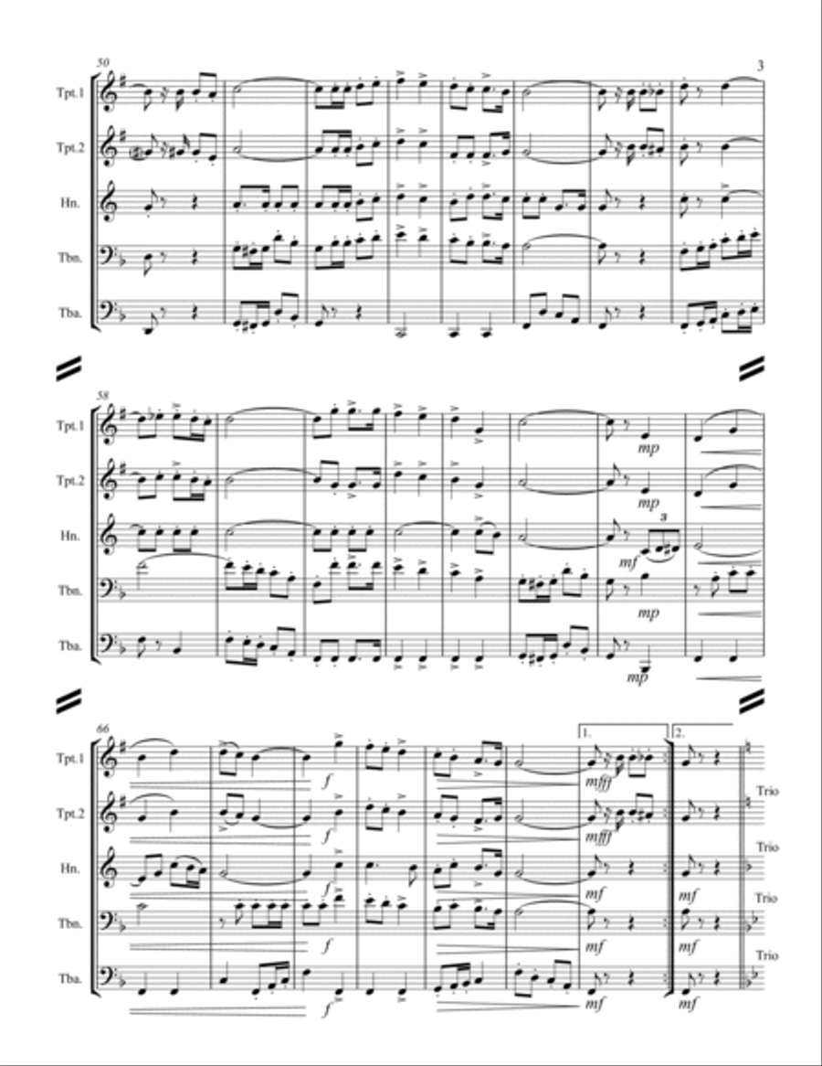 March - Army of the Nile (for Brass Quintet) image number null