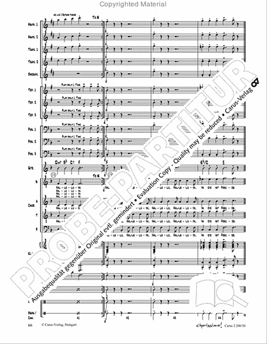Chorissimo. Instrumentale Begleitarrangements fur Small Bigband, Vol. 3 Big Band scores gallery preview page 64