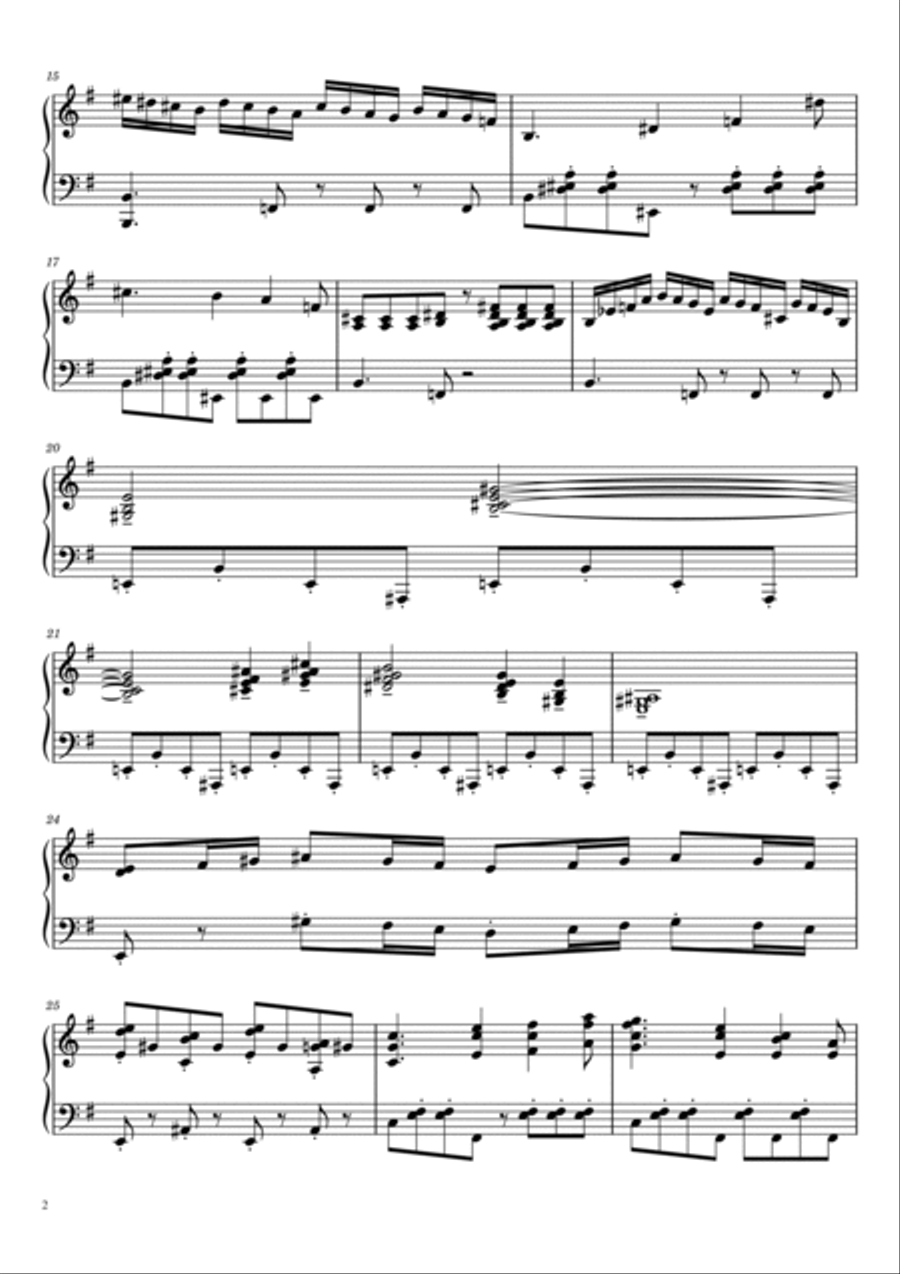 Theme From The Simpsons Piano Solo scores gallery preview page 2
