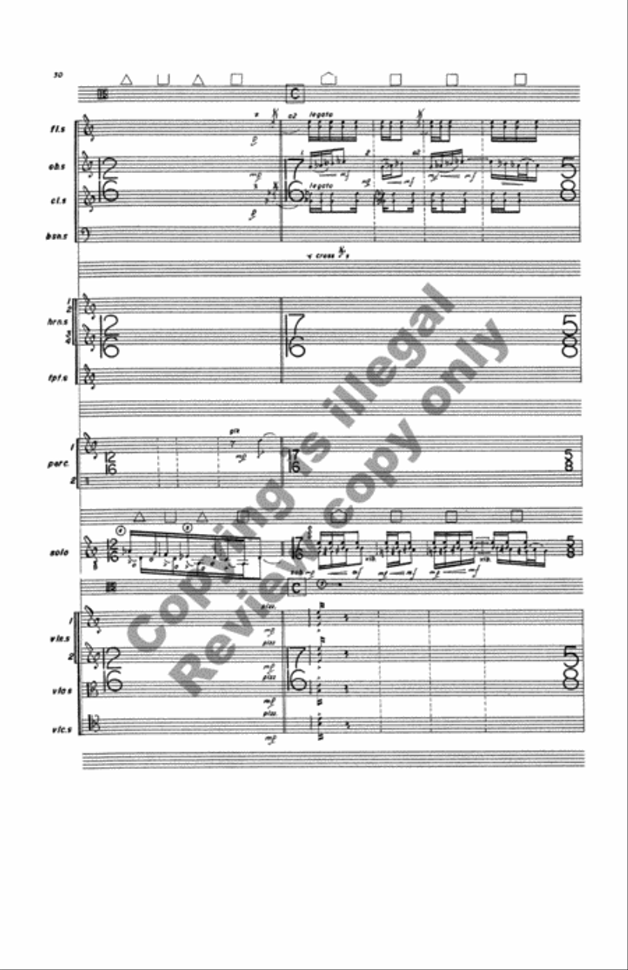 Zingari, Concerto for Guitar and Orchestra Orchestra scores gallery preview page 15