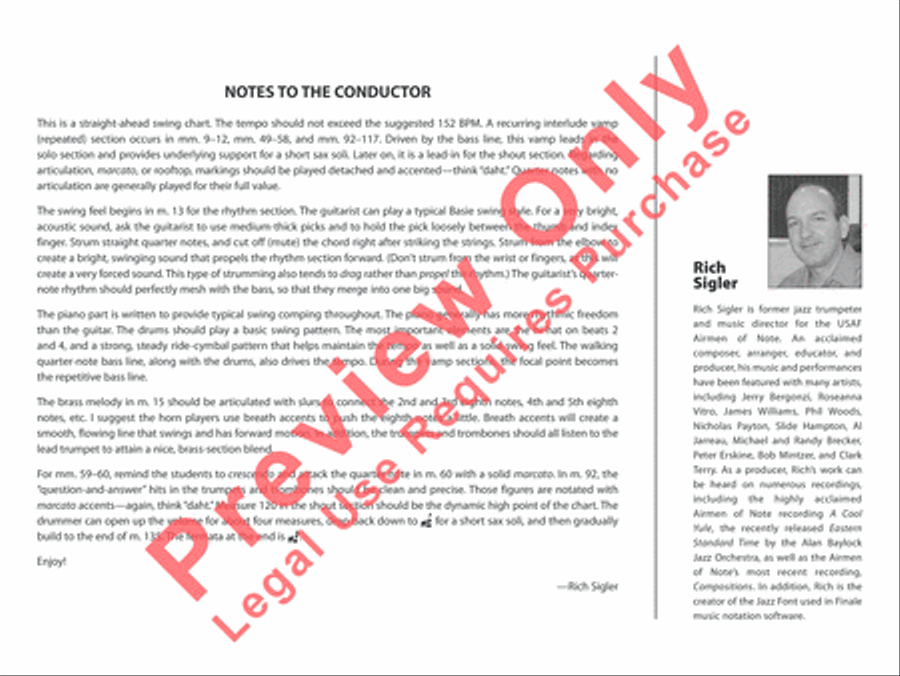 Big Swing Face Jazz Ensemble scores gallery preview page 3