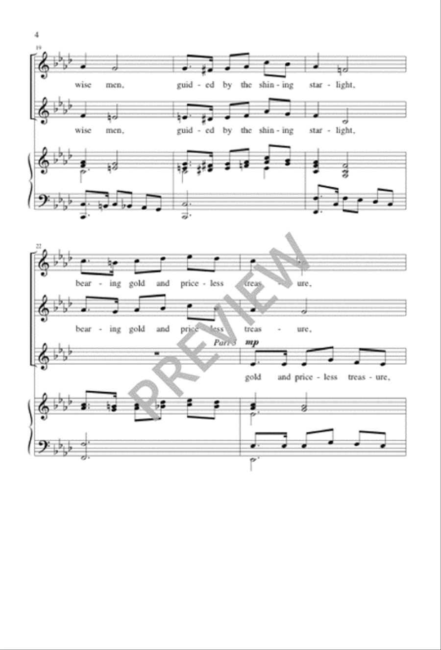 In the Night / En la Noche 3-Part scores gallery preview page 4