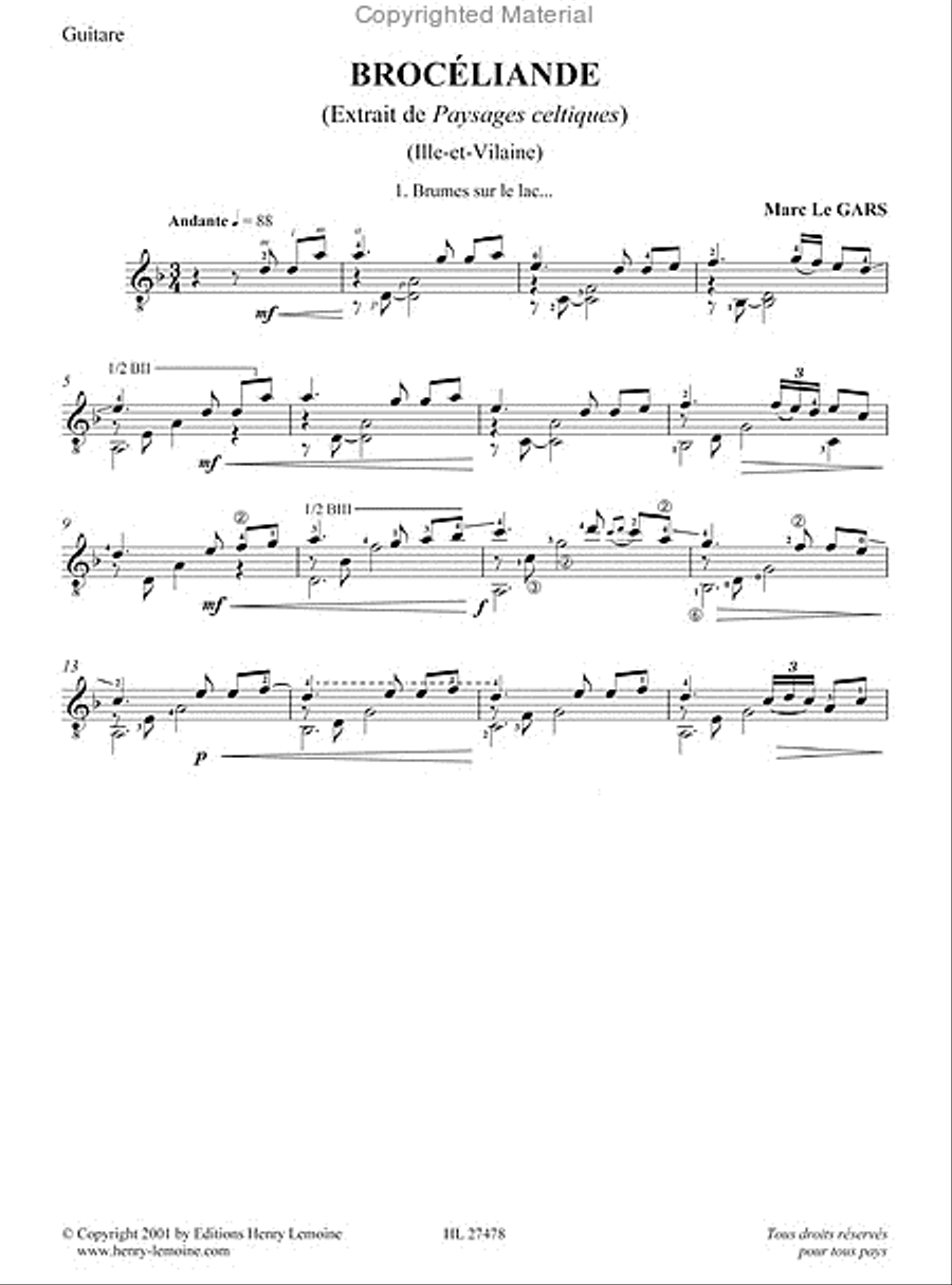 Paysages Celtiques - Volume 1 Acoustic Guitar scores gallery preview page 8