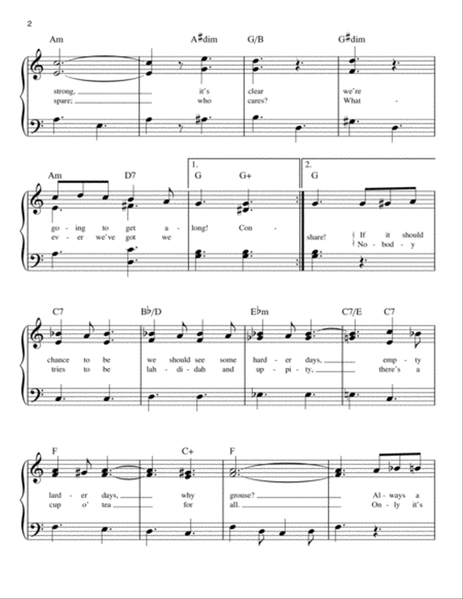 Consider Yourself Easy Piano scores gallery preview page 2