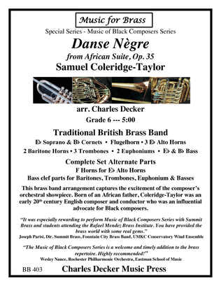 Danse Nègre from African Suite. Op. 35 for Brass Band