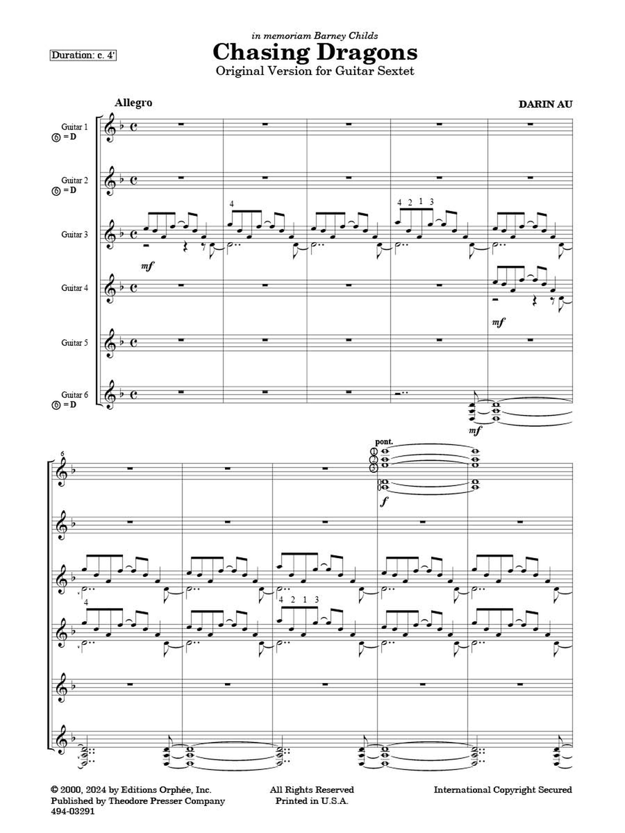 Chasing Dragons Chamber Music scores gallery preview page 2
