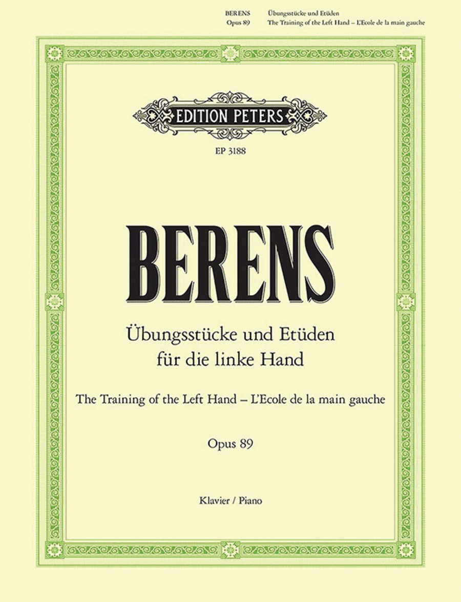 Training the Left Hand Op. 89 Piano scores gallery preview page 1