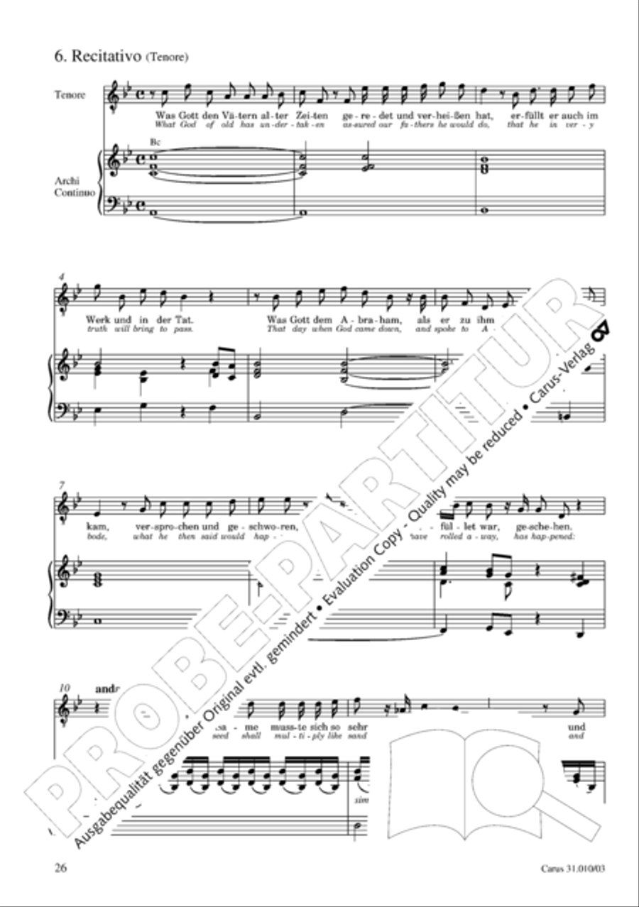 Magnify the Lord, my soul (Meine Seel erhebt den Herren) 4-Part scores gallery preview page 27