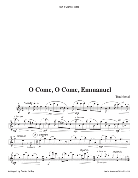O Come, O Come, Emmanuel for Piano Trio (Violin, Cello & Piano)