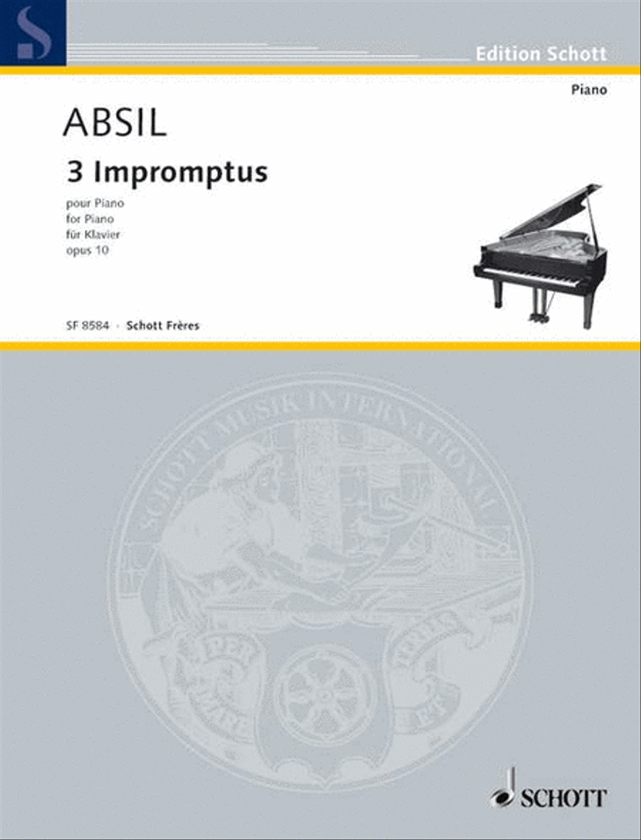 Three Impromptus Piano Solo scores gallery preview page 1