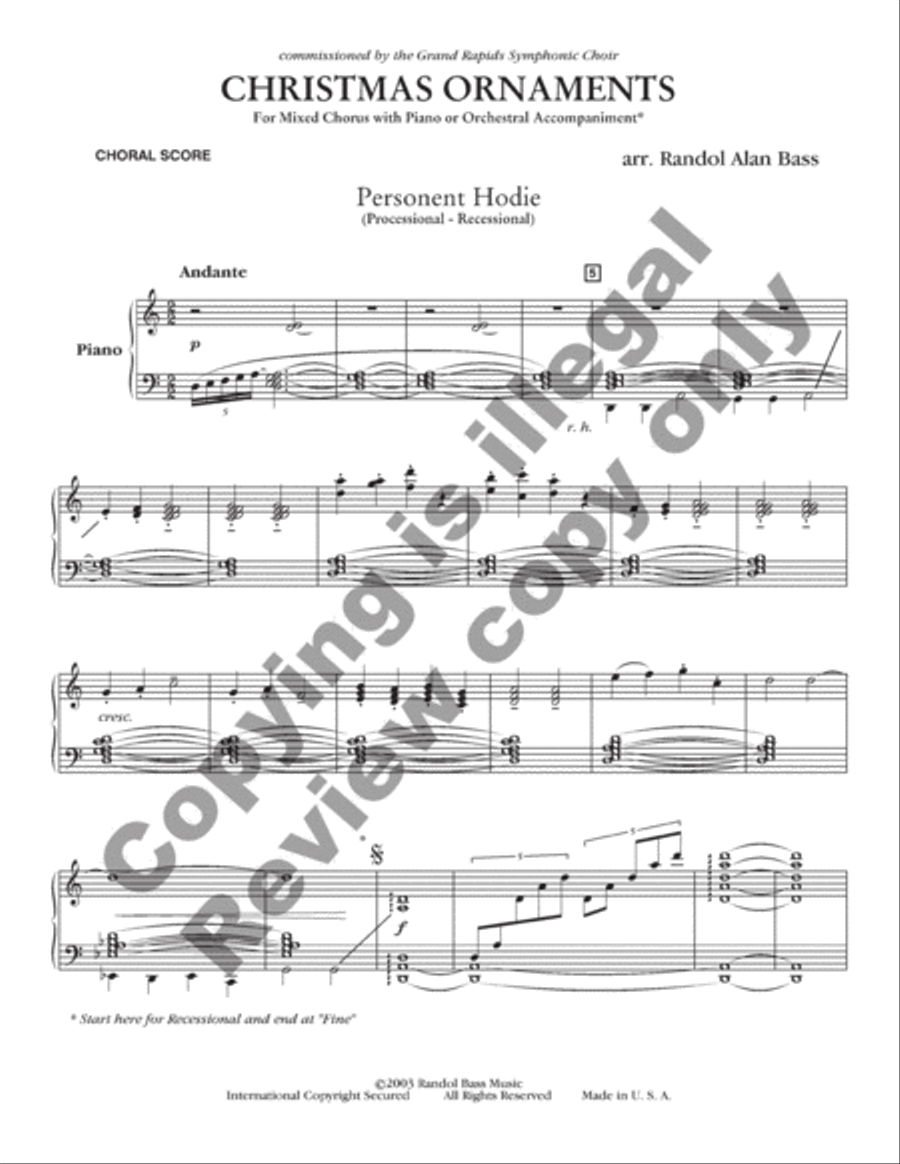 Christmas Ornaments 4-Part scores gallery preview page 22