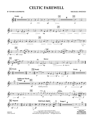 Celtic Farewell - Bb Tenor Saxophone