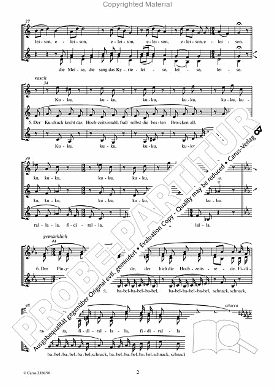 Ein Vogel wollte Hochzeit machen SSA scores gallery preview page 3
