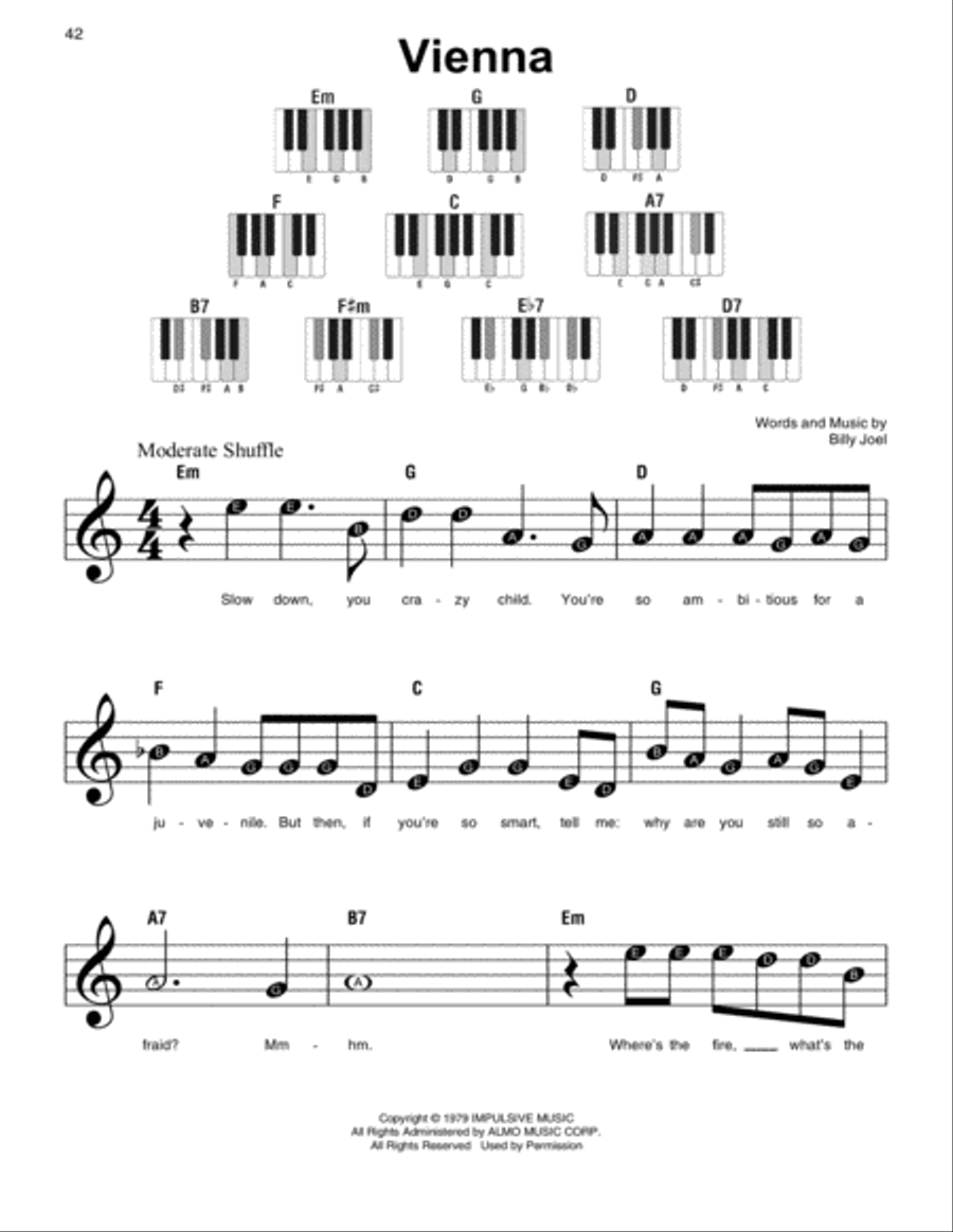 Vienna Easy Piano scores gallery preview page 1