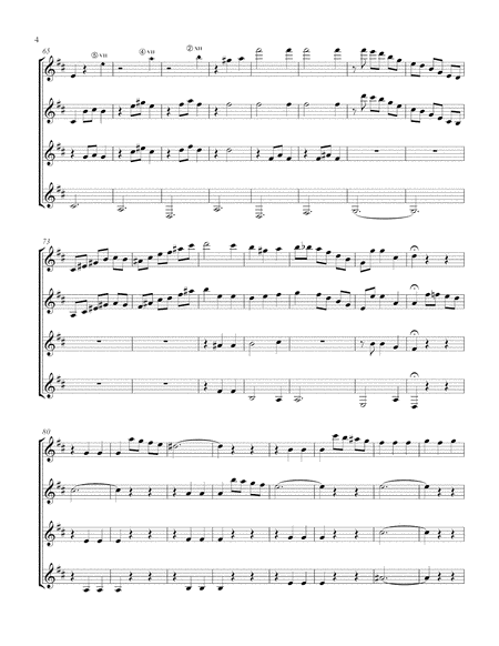 Vals No. 3 (Guitar Quartet) - Score and Parts image number null