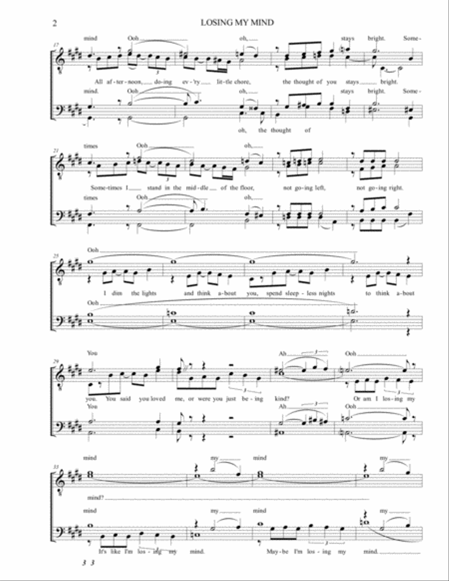 Losing My Mind Voice scores gallery preview page 2