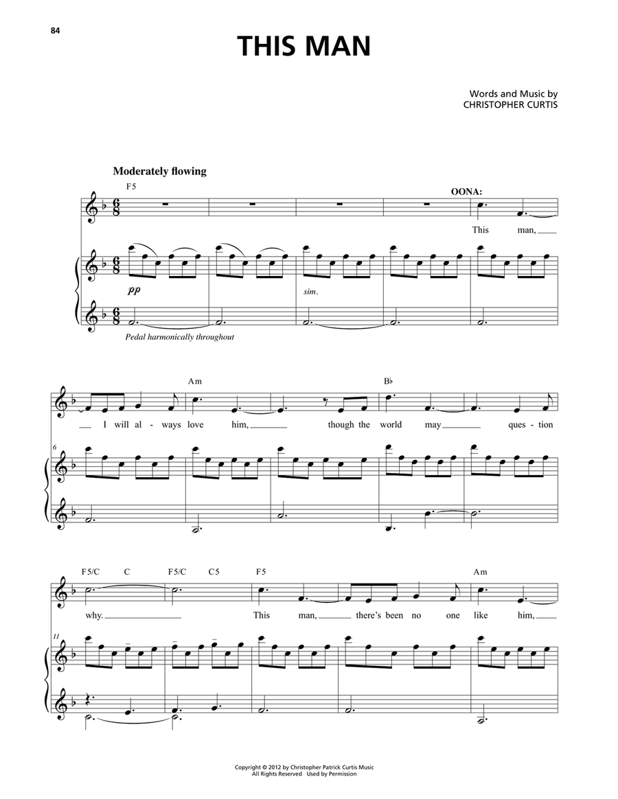 This Man Piano, Vocal scores gallery preview page 1