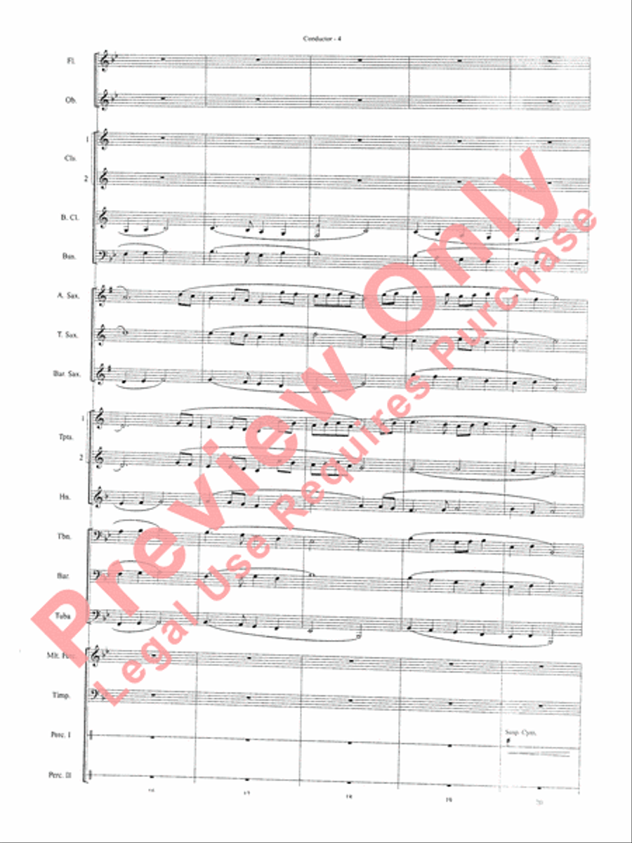 Paths of Glory Concert Band scores gallery preview page 6