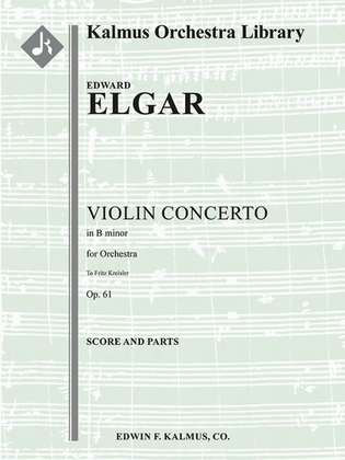 Book cover for Violin Concerto in B minor, Op. 61