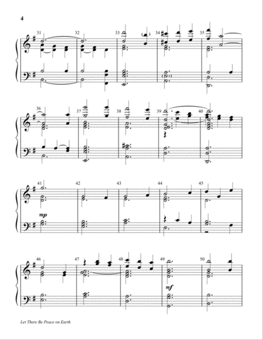 Let There Be Peace on Earth 5-Octaves scores gallery preview page 4