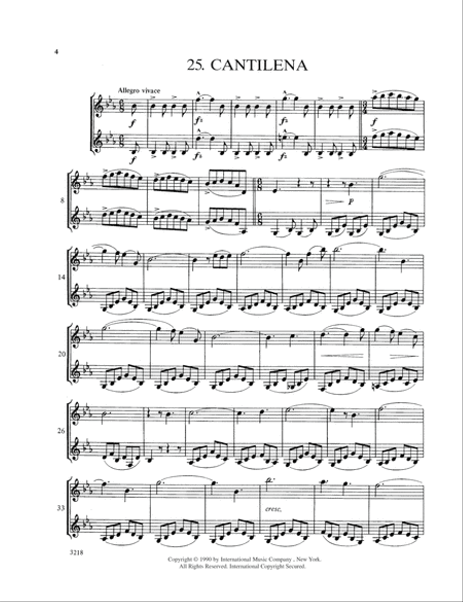 Clarinet Studies (Practical And Theoretical Studies) Volume III, Duets 25-40 Clarinet Duet scores gallery preview page 2
