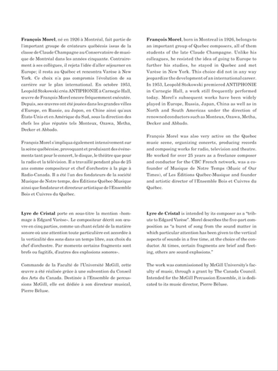 Lyre de cristal Percussion scores gallery preview page 2