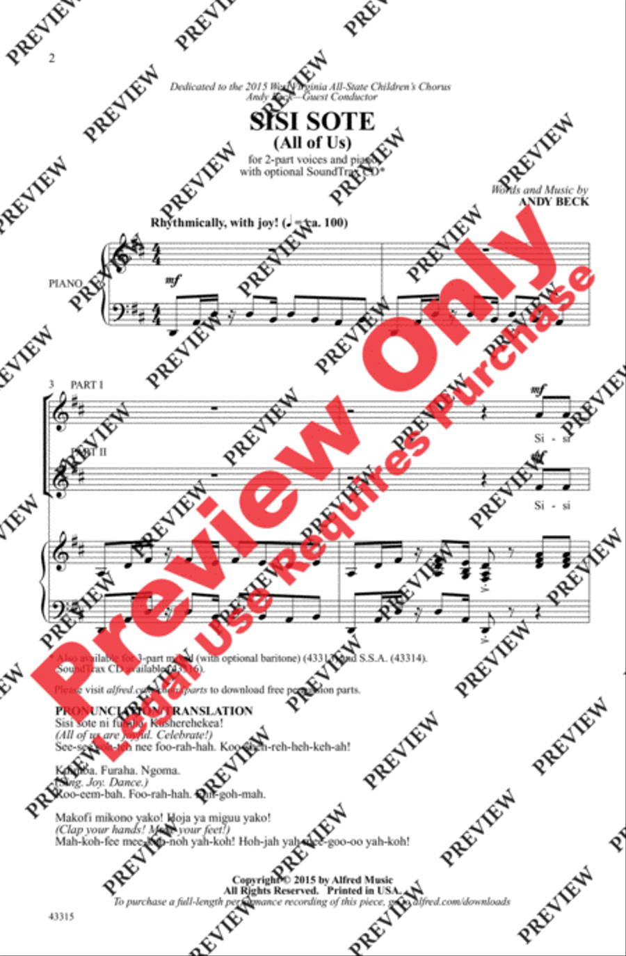 Sisi Sote 2-Part scores gallery preview page 2