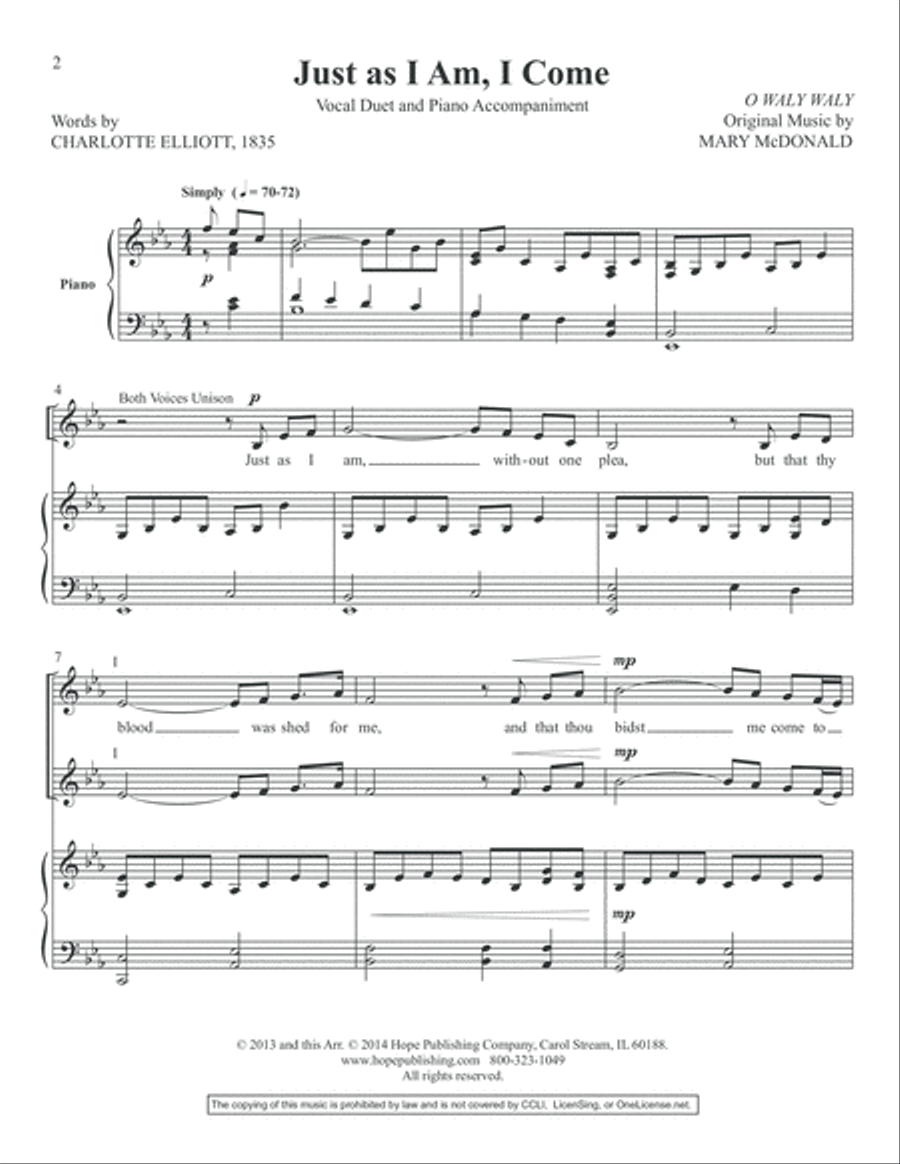 Just as I Am, I Come Just as I Am, I Come 4-Part scores gallery preview page 3
