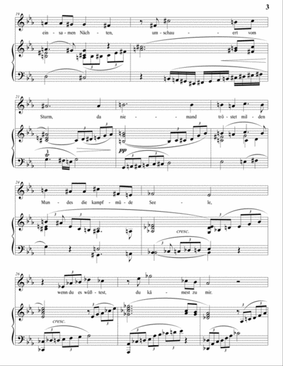 STRAUSS: Cäcilie, Op. 27 no. 2 (transposed to E-flat major) Voice scores gallery preview page 4