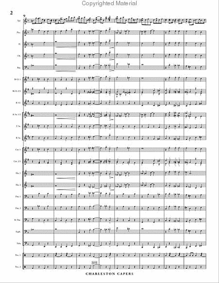 Charleston Capers Concert Band scores gallery preview page 3