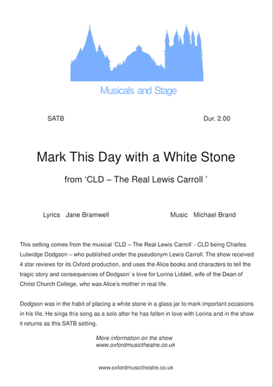 Mark this Day with a White Stone 4-Part scores gallery preview page 1
